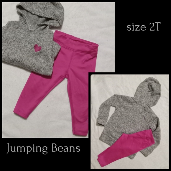 jumping beans Other - Jumping Beans Pink & Gray Active Wear Matching Outfit size 2T